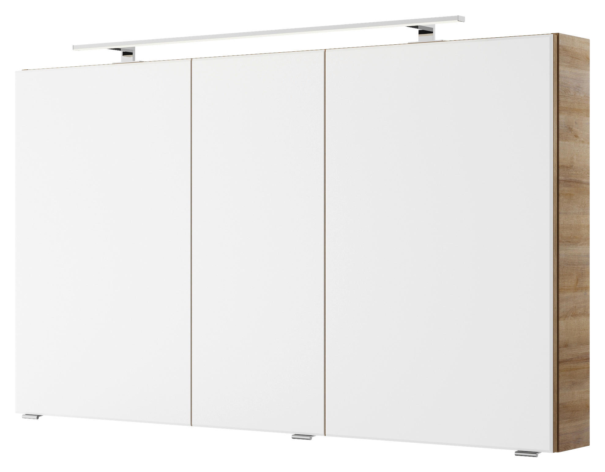 SPIEGELSCHRANK 120/70,3/14,5 cm  - Chromfarben/Eichefarben, KONVENTIONELL, Glas/Holzwerkstoff (120/70,3/14,5cm) - Pelipal