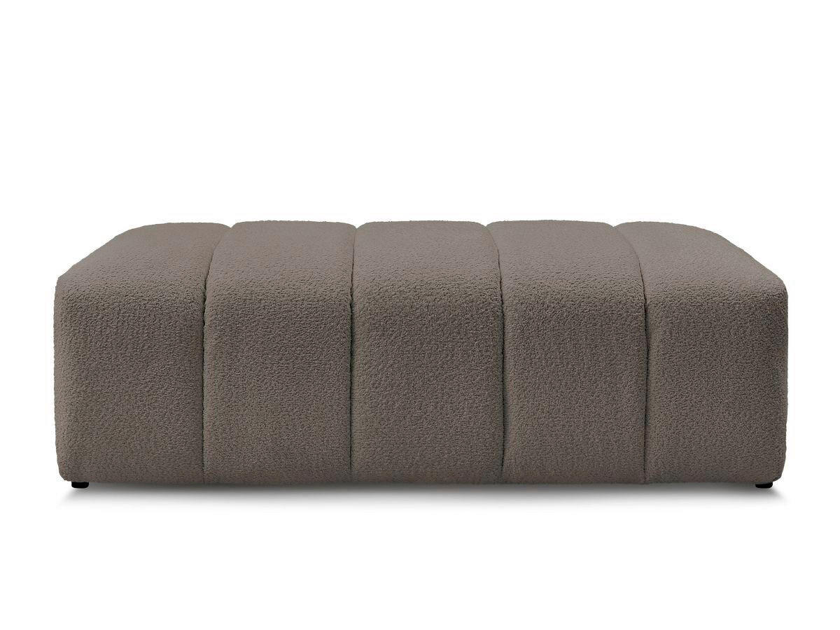 HOCKER ANNECY Bouclé Taupe  - Taupe/Schwarz, MODERN, Kunststoff/Textil (140/45/70cm)