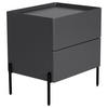 NACHTSCHRANK 50/55/40 cm  - Schwarz/Grau, Design, Holzwerkstoff/Metall (50/55/40cm) - Livetastic