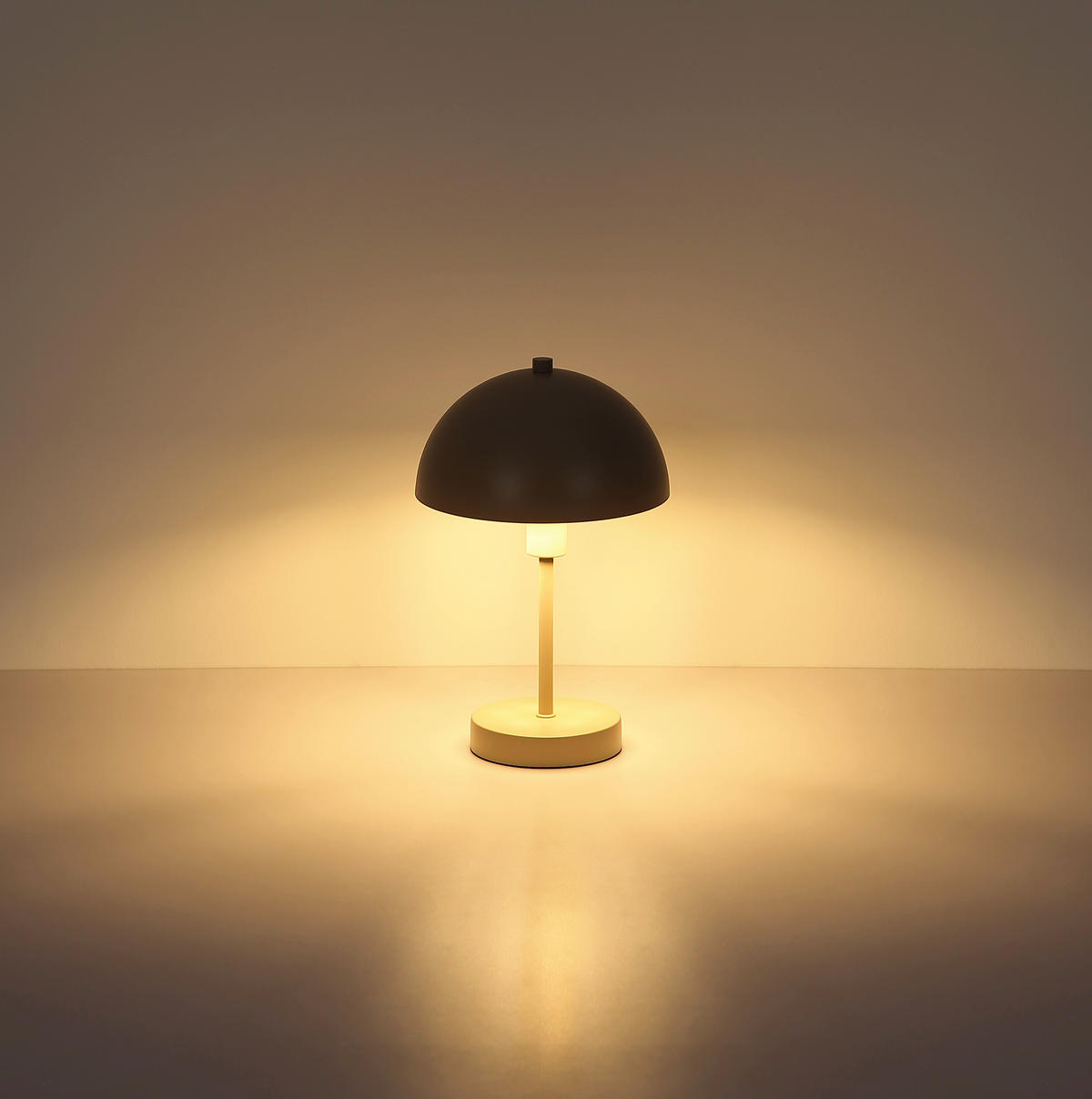 TISCHLEUCHTE - Sandfarben/Transparent, Design, Kunststoff/Metall (20/31cm) - Globo