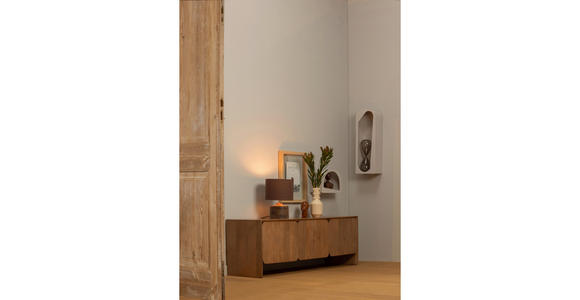 WANDREGAL Eukalyptusholz Grau - Grau, Design, Holz (24/70/15cm) - Carryhome
