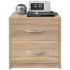 NACHTSCHRANK 38,5/39/28,2 cm  - Schwarz/Grau, Basics, Holzwerkstoff/Kunststoff (38,5/39/28,2cm) - P & B