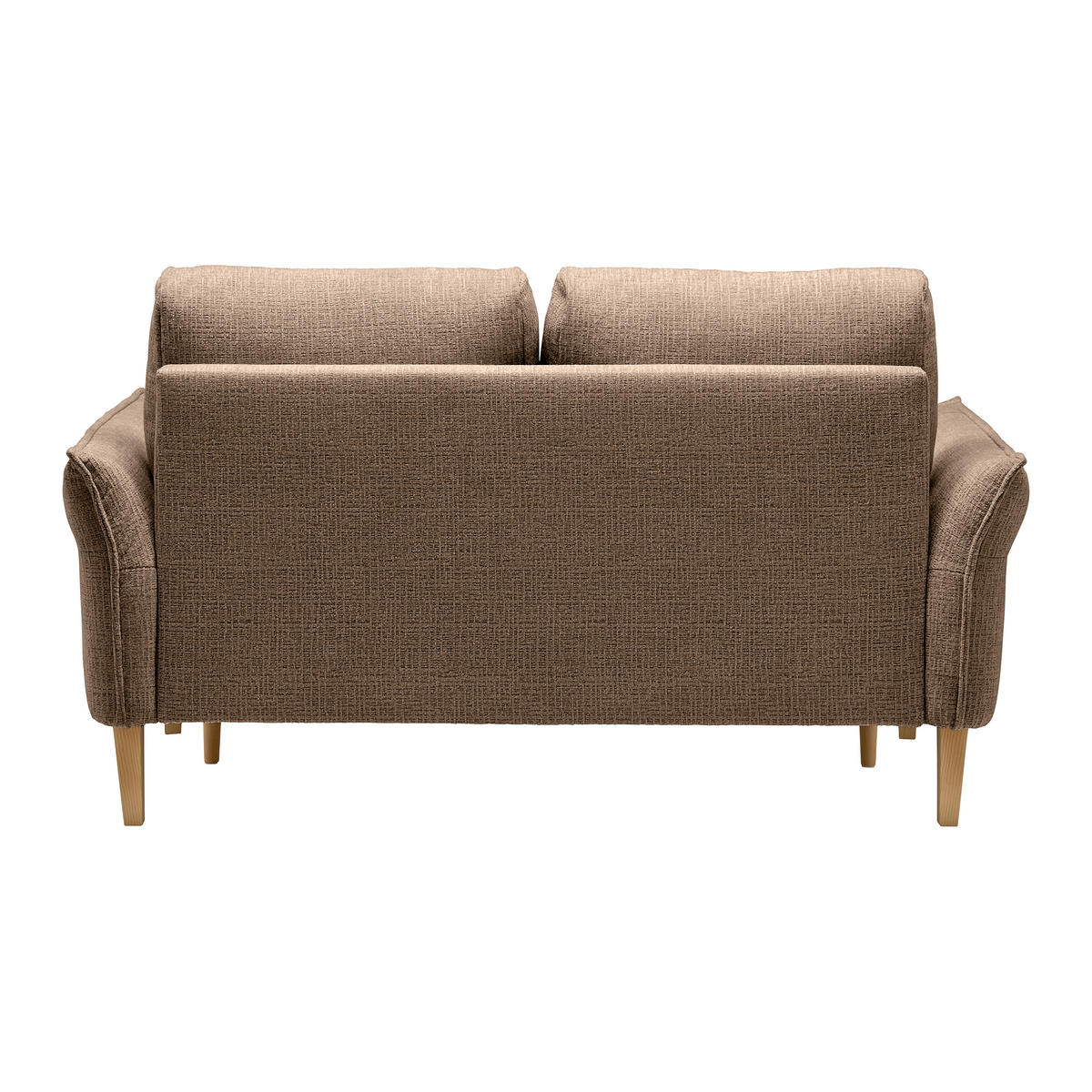 2-SITZER-SOFA in Webstoff Braun  - Eichefarben/Creme, Modern, Holz/Textil (150/85/92cm) - MID.YOU