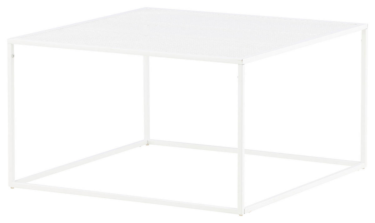 COUCHTISCH 80/80/45 cm quadratisch Weiß  - Weiß, Design, Metall (80/80/45cm) - Livetastic