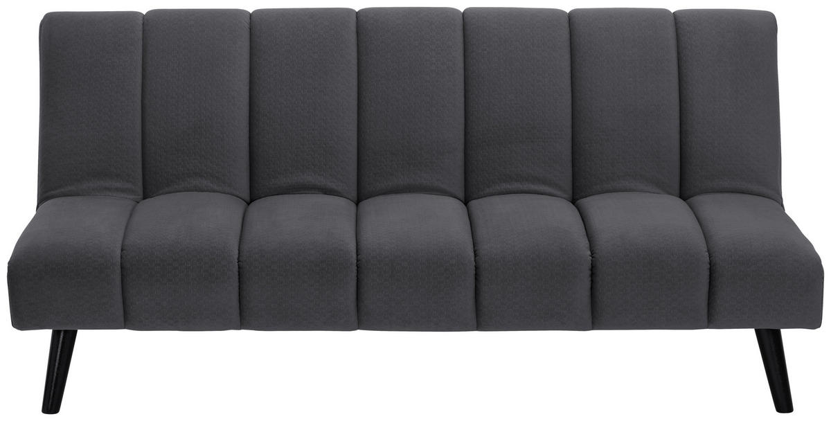 JUGEND- UND KINDERSOFA Flanell Dunkelgrau  - Dunkelgrau/Schwarz, MODERN, Holz/Textil (180/81/93cm) - P & B