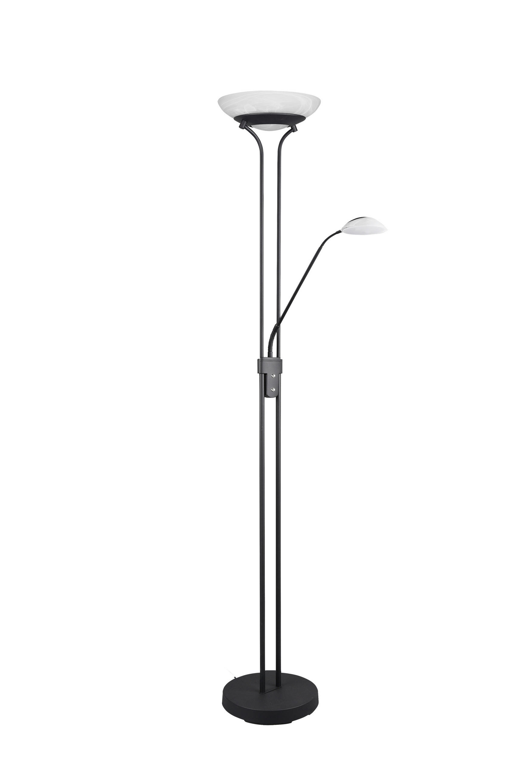 LED-STEHLEUCHTE    - Schwarz/Weiß, Basics, Glas/Metall (32,5cm)