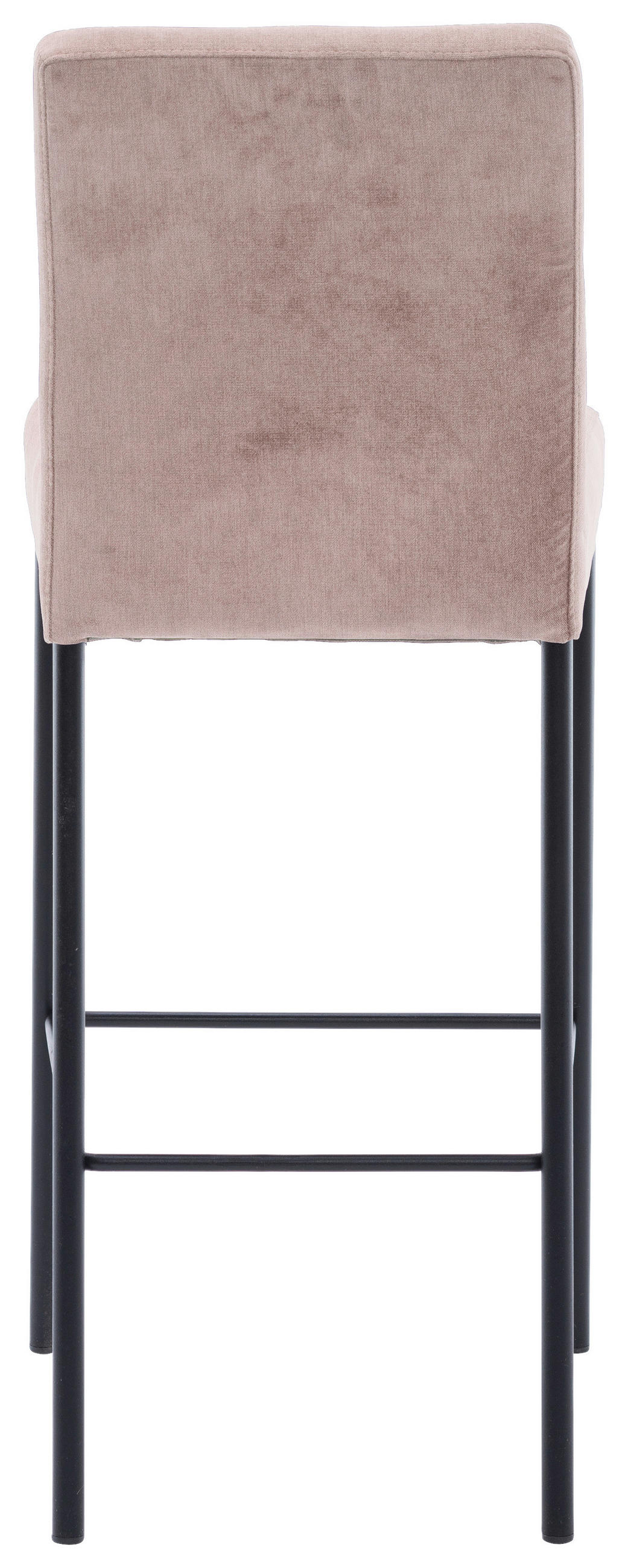 BAROVÁ STOLIČKA, čierna, staroružová - čierna/staroružová, Design, kov/textil (46/91/61cm) - Xora
