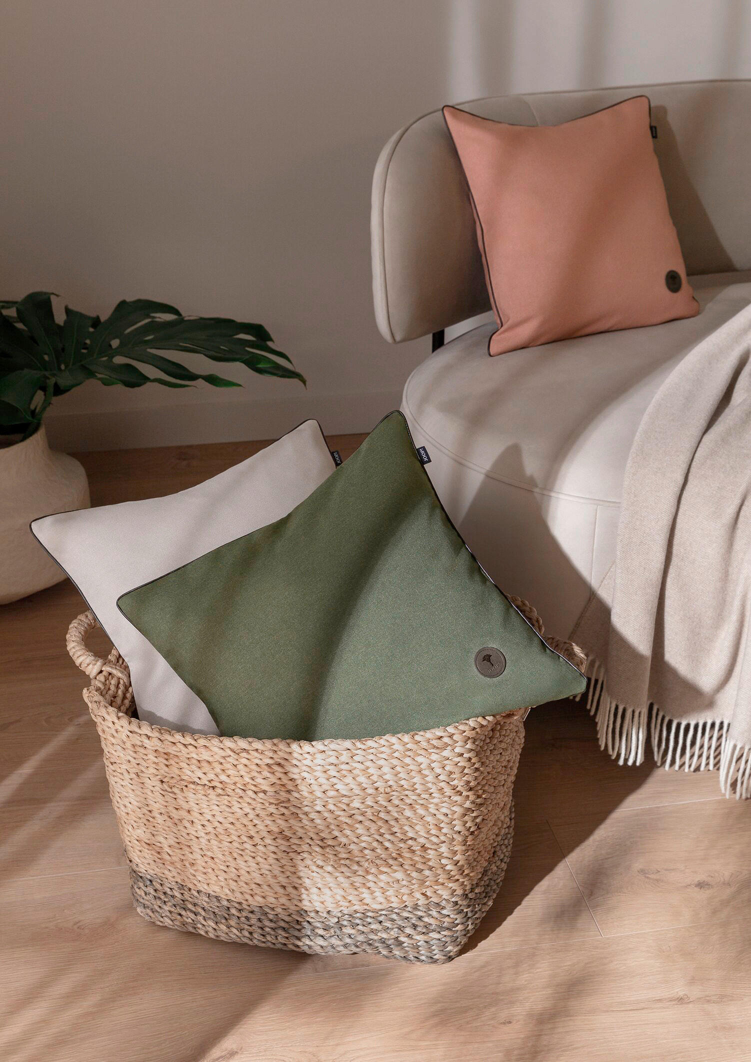 KISSENHÜLLE J!Essential 40/40 cm  - Orange, Basics, Textil (40/40cm) - Joop!