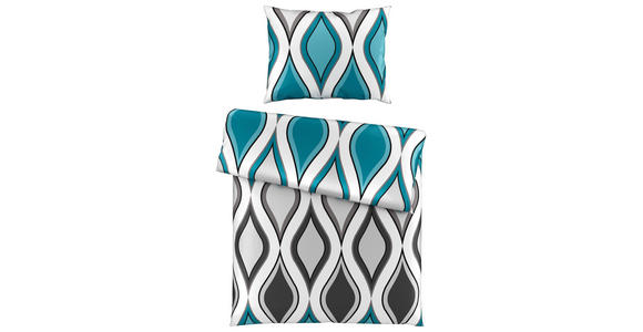 BETTWÄSCHE Satin 200/200 cm - Blau, KONVENTIONELL (200/200cm) - Esposa