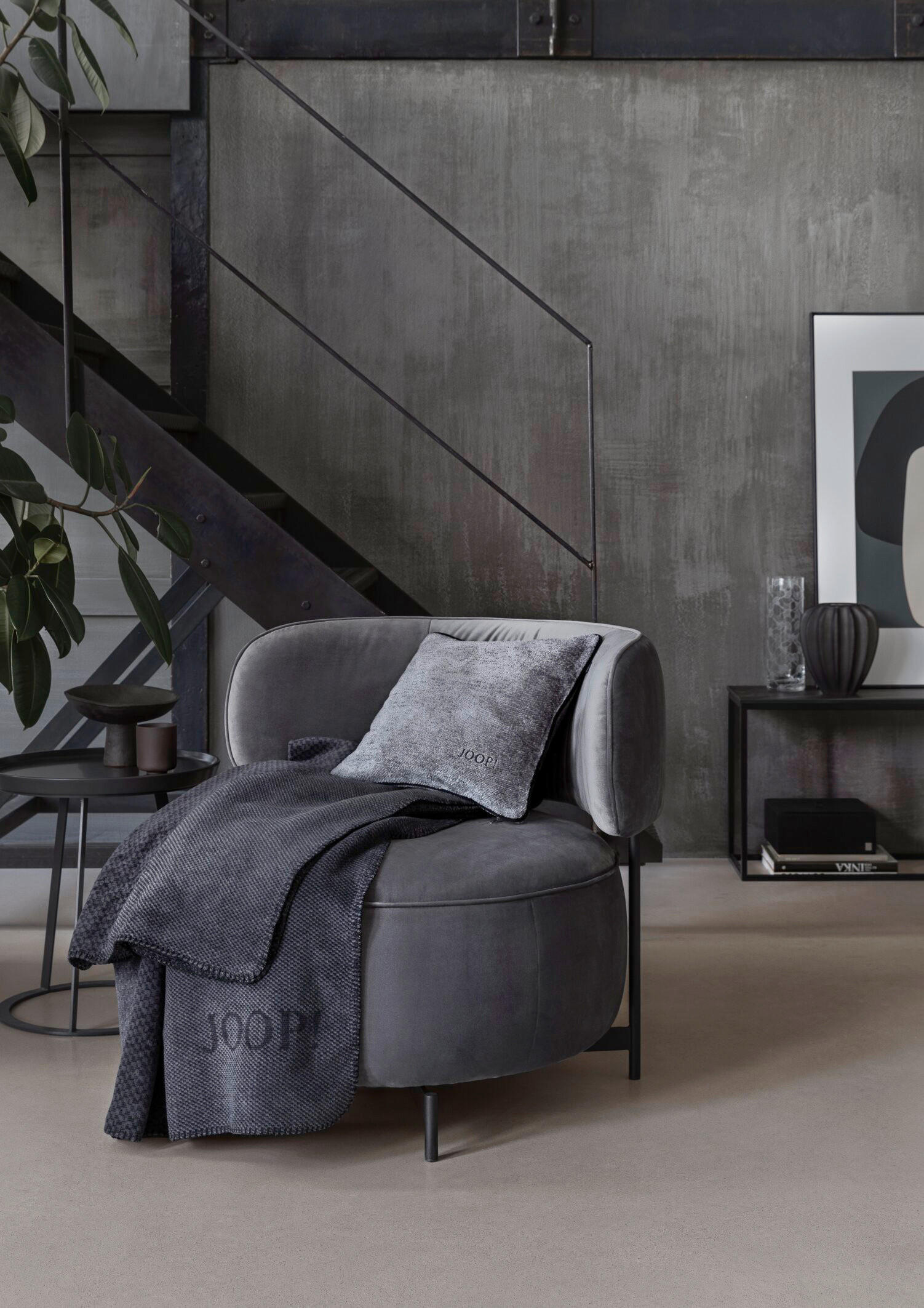 WOHNDECKE 150/200 cm  - Anthrazit, Design, Textil (150/200cm) - Joop!
