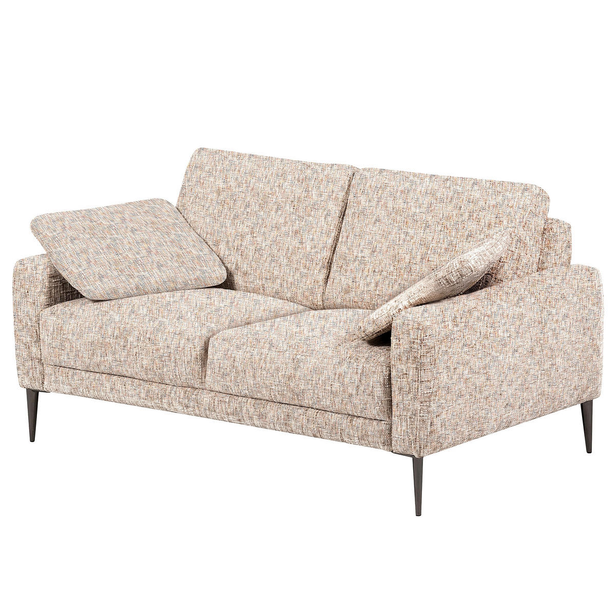 2-SITZER-SOFA Webstoff Blau, Gelb, Rot, Weiss  - Blau/Weiss, Design, Textil/Metall (157/85/92cm) - Livetastic