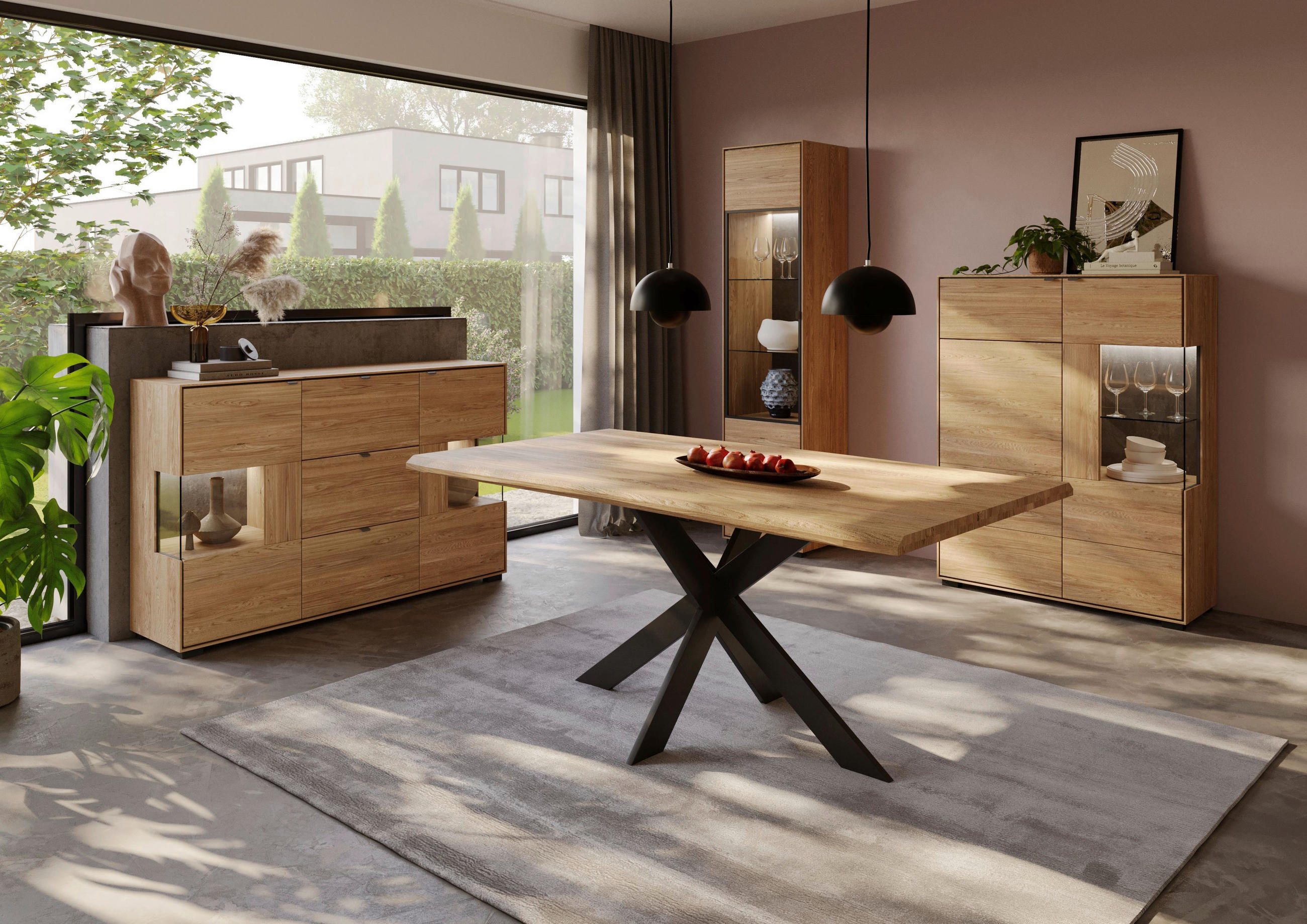 HIGHBOARD  in 153,2/93,8/40,8 cm  - Eichefarben, Design, Holz/Holzwerkstoff (153,2/93,8/40,8cm) - Livetastic