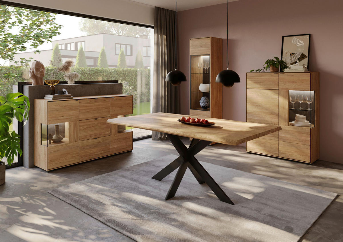 HIGHBOARD  in 153,2/93,8/40,8 cm  - Eichefarben, Design, Holz/Holzwerkstoff (153,2/93,8/40,8cm) - Livetastic