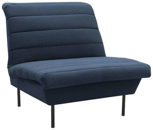 SESSEL Flachgewebe Blau    - Blau/Schwarz, Design, Textil/Metall (92/92/103cm) - LOOKS by W.Joop