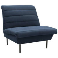 SESSEL in Flachgewebe Blau  - Blau/Schwarz, Design, Textil/Metall (92/92/103cm) - LOOKS by W.Joop