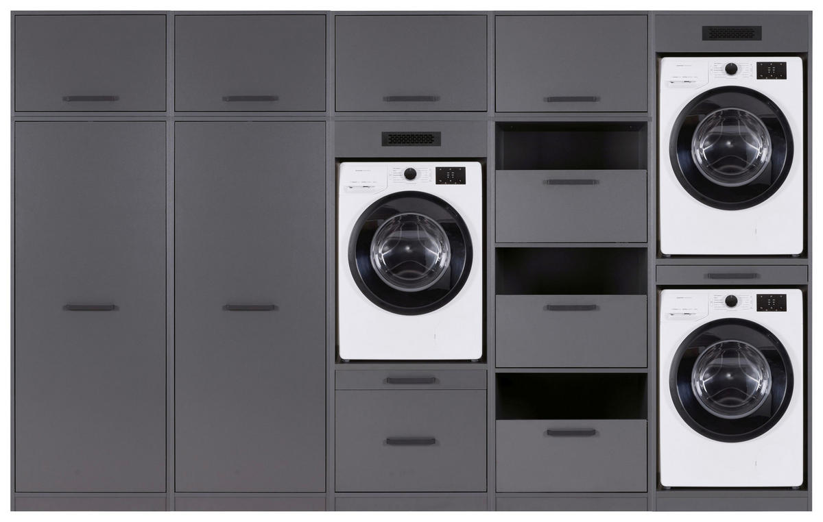 HAUSWIRTSCHAFTSRAUM 335/208/68 cm  in Anthrazit  - Anthrazit, MODERN, Holzwerkstoff (335/208/68cm) - home24