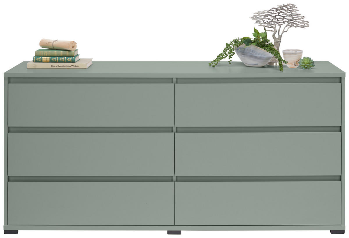 SIDEBOARD  160,1/78,9/48 cm 6 Schublade(n)  - Anthrazit/Graugrün, Design, Holzwerkstoff/Kunststoff (160,1/78,9/48cm) - Carryhome
