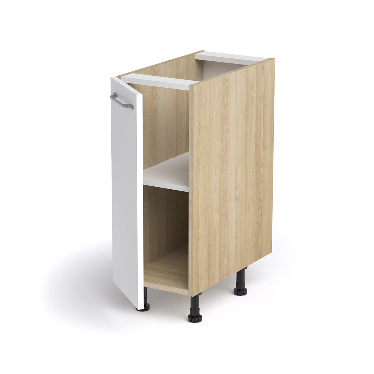 KUHINJSKA SPODNJA OMARICA - bela, Basics (30/87/56cm) - Stylife