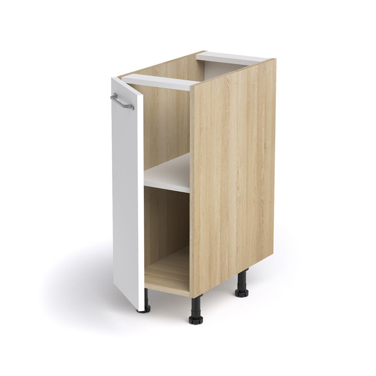 KUHINJSKA SPODNJA OMARICA - bela, Basics (30/87/56cm) - Stylife