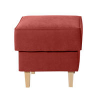 HOCKER in Textil Terracotta  - Buchefarben/Terracotta, Design, Holz/Textil (53/45/53cm) - Max Winzer