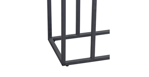 BEISTELLTISCH 45/25/64 cm Schwarz, Eichefarben rechteckig  - Eichefarben/Schwarz, Basics, Holzwerkstoff/Metall (45/25/64cm) - Xora