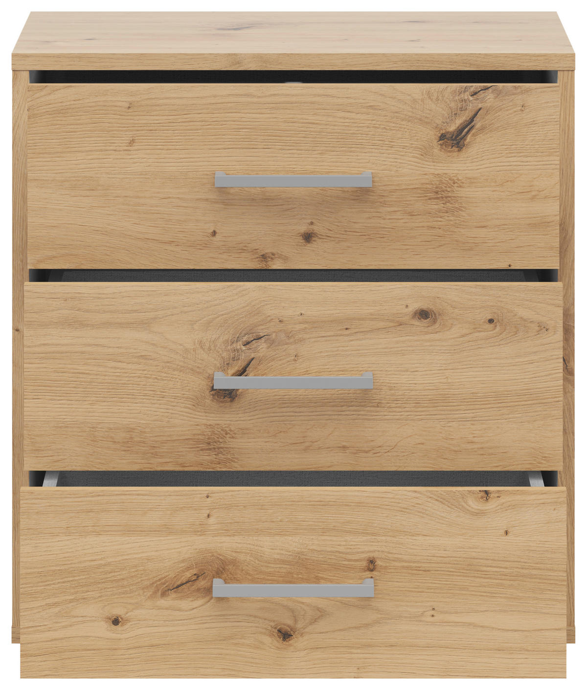 NACHTSCHRANK  - Silberfarben/Grauweiß, Basics, Holzwerkstoff/Kunststoff (50/54/35cm)