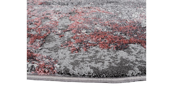VINTAGE-TEPPICH 120 cm Timeline Quantum Grau, Hellrot - Hellrot/Grau, Design, Textil (120cm) - Novel