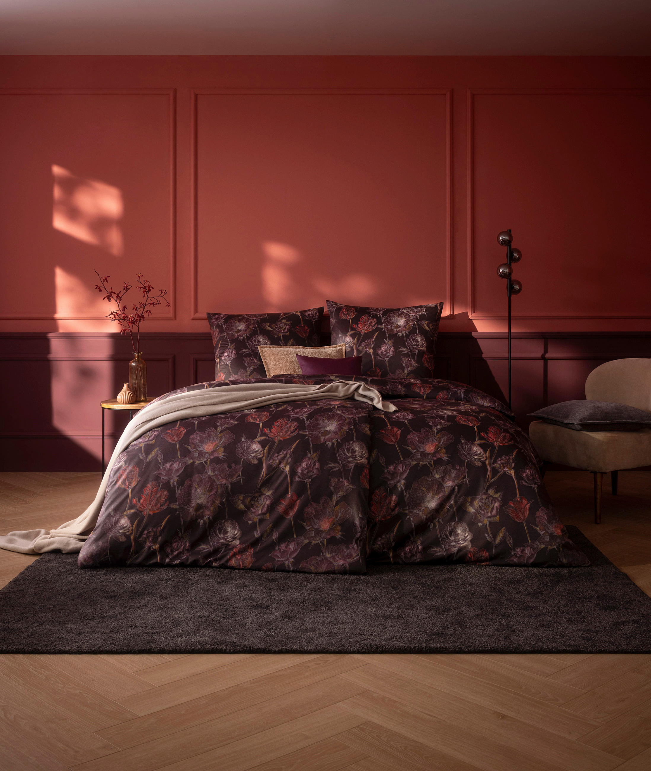 BETTWÄSCHE Atelier Interlock-Jersey 155/220 cm  - Rot, Design, Textil (155/220cm) - Estella