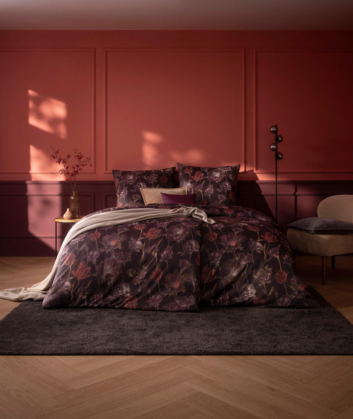 BETTWÄSCHE Atelier Interlock-Jersey 155/220 cm  - Rot, Design, Textil (155/220cm) - Estella