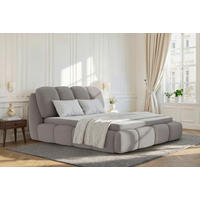 POLSTERBETT 160/200 cm,  in Sahara, gepolstertes Kopfteil, Lattenrost, Bettkasten,  - Schwarz/Sahara, Design, Holz/Kunststoff (160/200cm) - Chameo