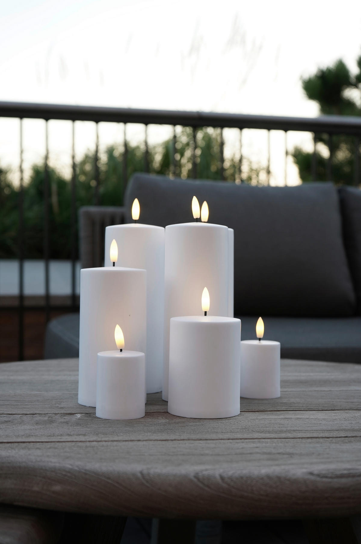 LED-KERZE  - Weiß, Basics, Kunststoff (7,5/10/15/20cm)