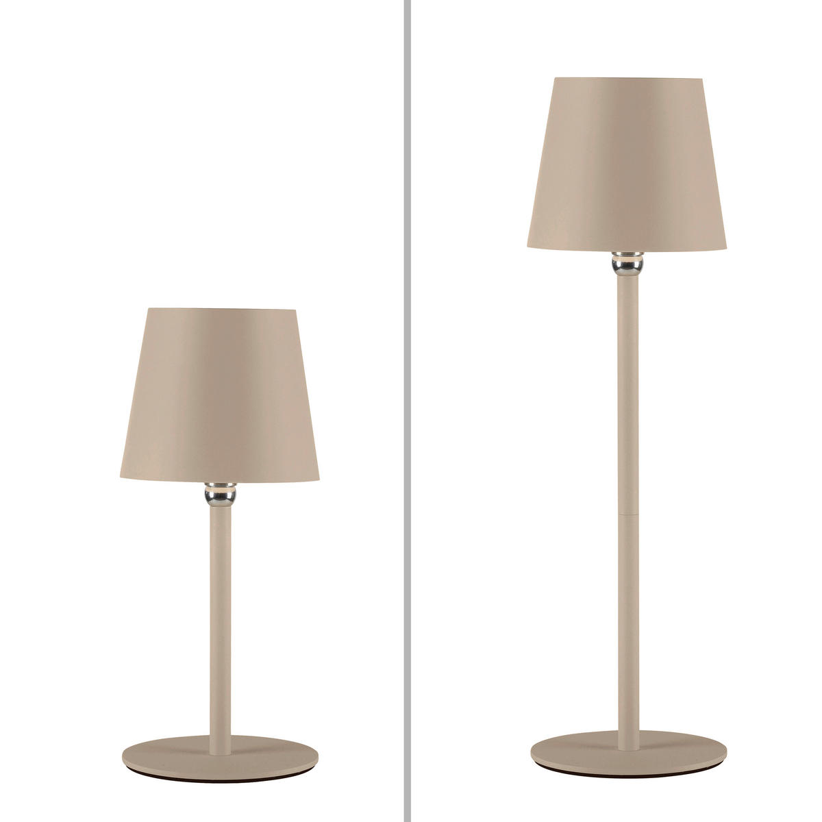 LED-TISCHLEUCHTE Boteria 11/11/37 cm   - Sandfarben, MODERN, Kunststoff/Metall (11/11/37cm)