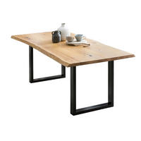 ESSTISCH in Holz 240/100/75 cm  - Schwarz/Naturfarben, MODERN, Holz/Metall (240/100/75cm) - Livetastic