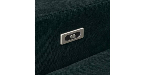 ECKSOFA in Chenille Grün  - Schwarz/Grün, KONVENTIONELL, Textil/Metall (264/178cm) - Hom`in