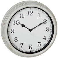 WANDUHR  Weiß  - Weiß, Basics, Kunststoff (38,7/7,00/38,7cm)