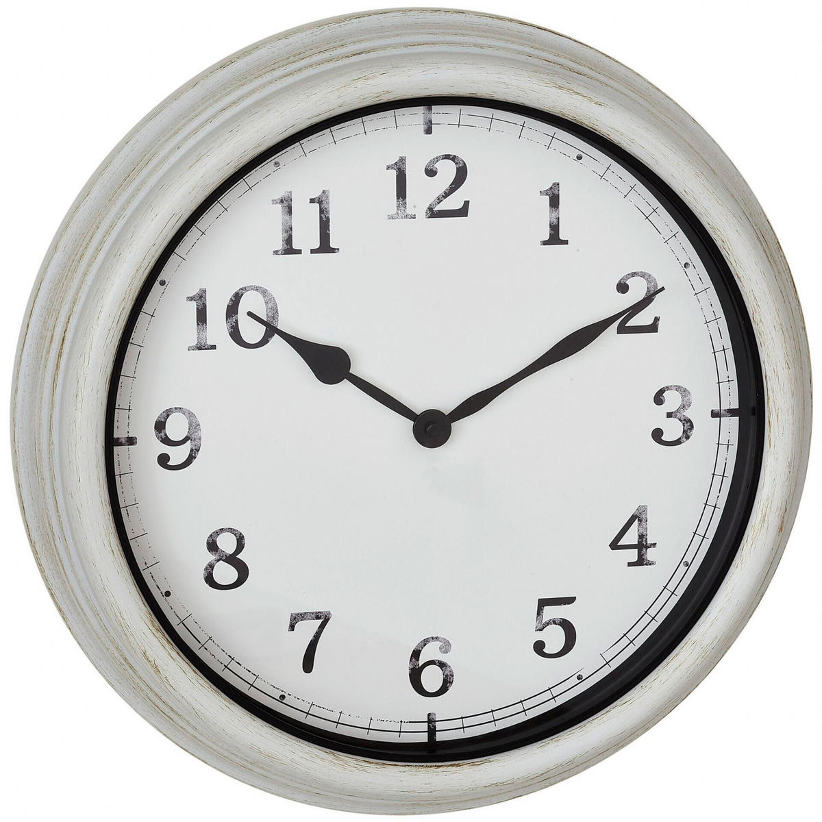 WANDUHR  Weiß  - Weiß, Basics, Kunststoff (38,7/7,00/38,7cm)