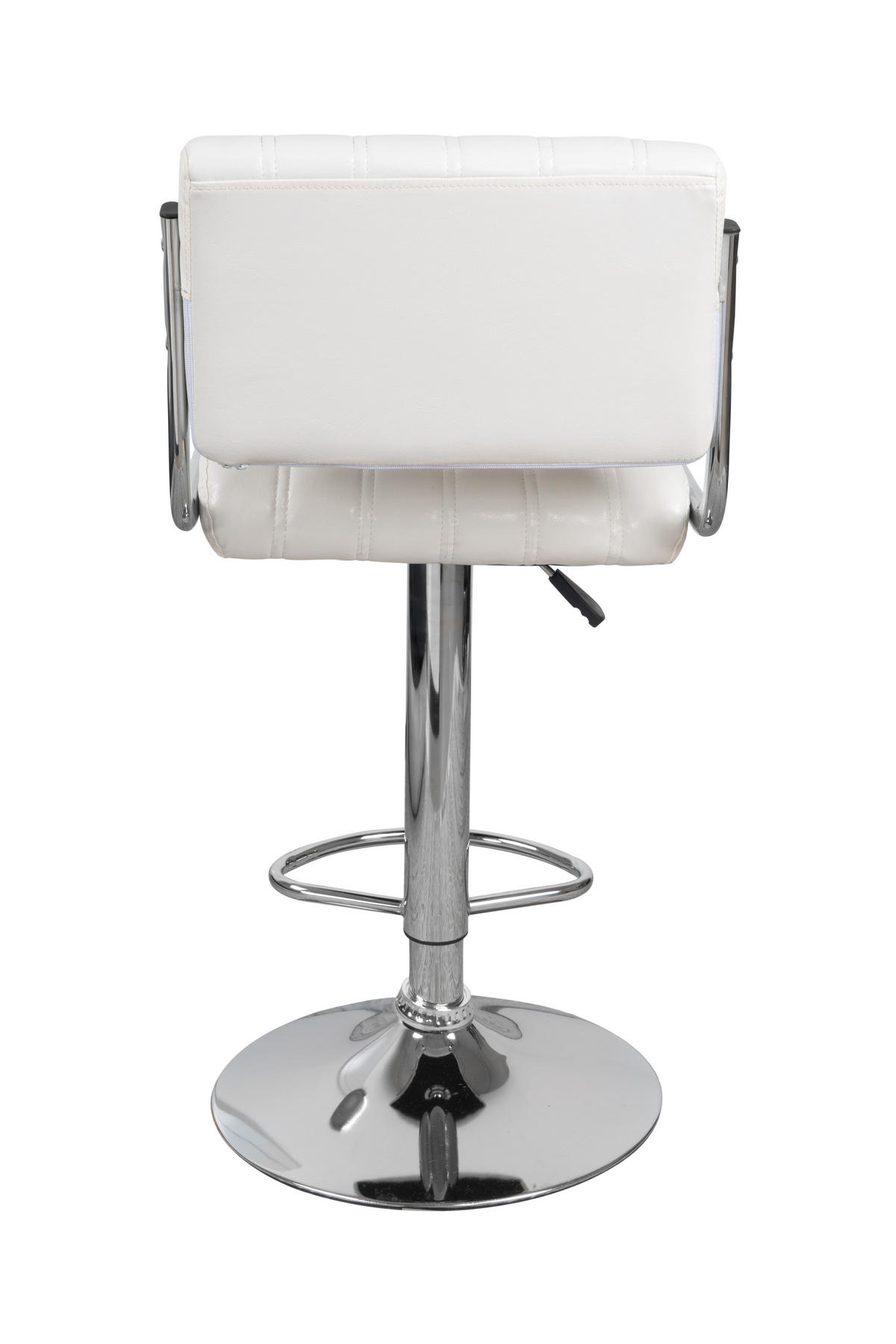 BARHOCKER-SET Weiß Sitzfläche 360° drehbar, abwischbar  - Weiß, MODERN, Metall (51,5/109/43cm) - Kayoom