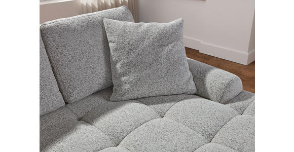 Ecksofa mit Funktion Greige Flachgewebe Zierkissen, Rückenkissen, Bettkasten, Schlaffunktion, Rücken echt, Liegefläche im Originalstoff  - Greige/Schwarz, KONVENTIONELL, Kunststoff/Textil (277/190cm) - Carryhome