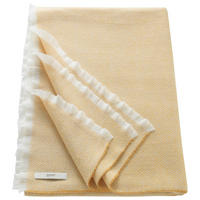 PLÄD 150/180 cm  - cremefärgad/gul, Klassisk, textil (150/180cm) - Esprit