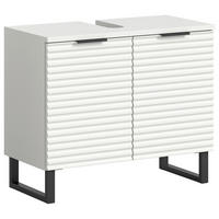 WASCHBECKENUNTERSCHRANK 70/59/34 cm  - Weiss/Schwarz, Modern, Holzwerkstoff/Metall (70/59/34cm) - MID.YOU