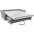 SCHLAFSOFA Webstoff Hellgrau  - Hellgrau/Schwarz, KONVENTIONELL, Kunststoff/Textil (220/89/104cm) - Carryhome
