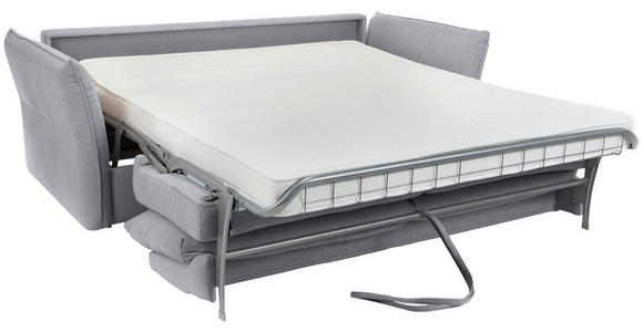 SCHLAFSOFA Webstoff Hellgrau  - Hellgrau/Schwarz, KONVENTIONELL, Kunststoff/Textil (220/89/104cm) - Carryhome