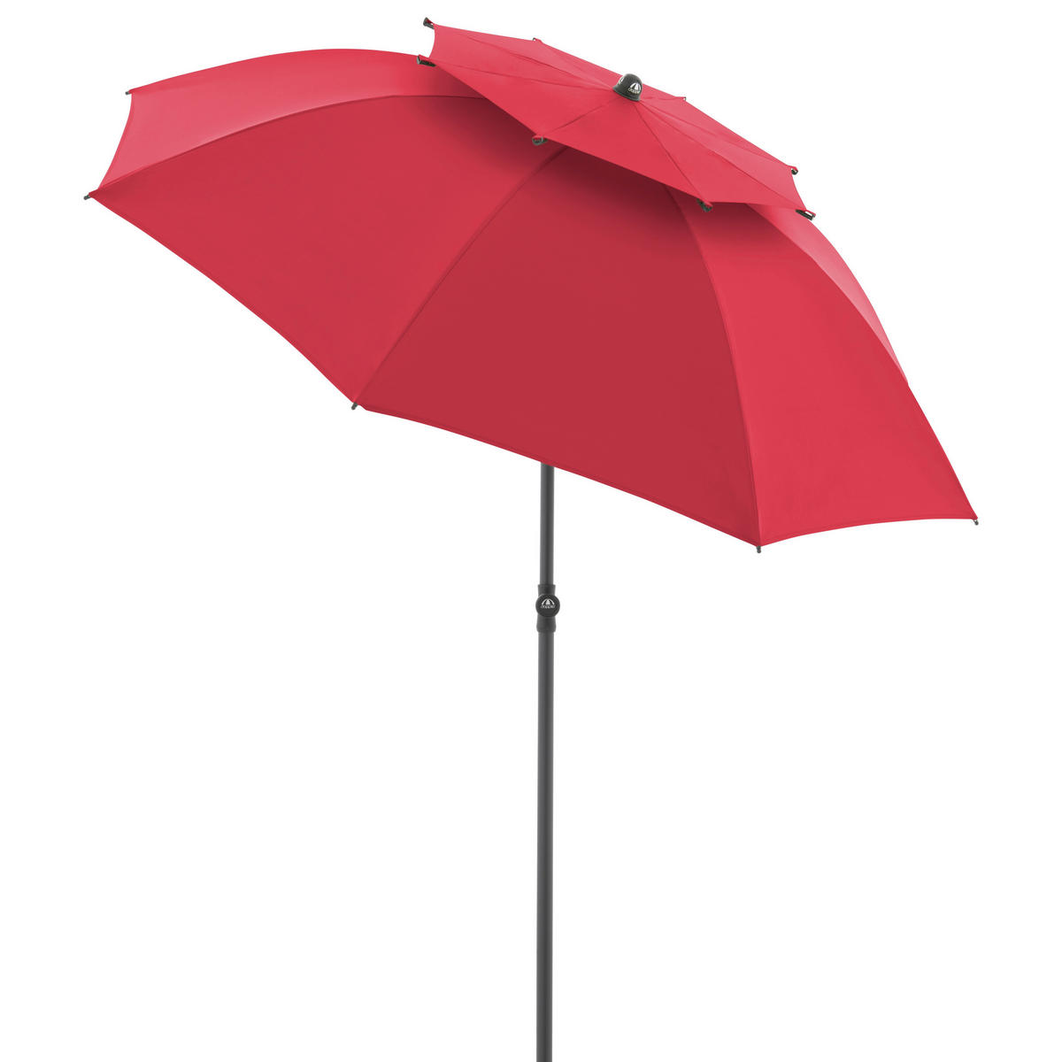 SONNENSCHIRM 200 cm  - Anthrazit/Rot, KONVENTIONELL, Textil/Metall (200cm) - Doppler
