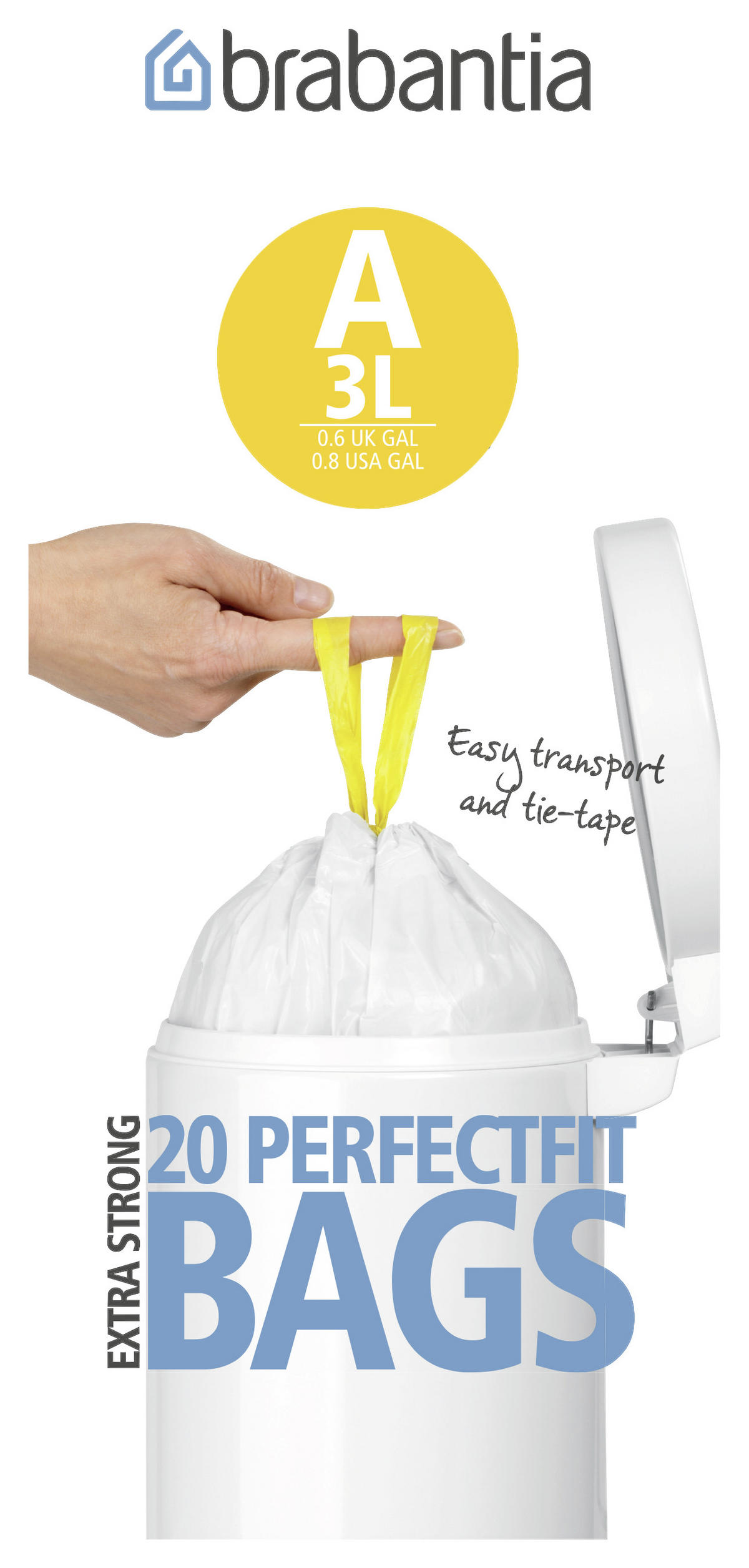 MÜLLSACK   - Weiß, Basics, Kunststoff (27/29/0.1cm) - Brabantia