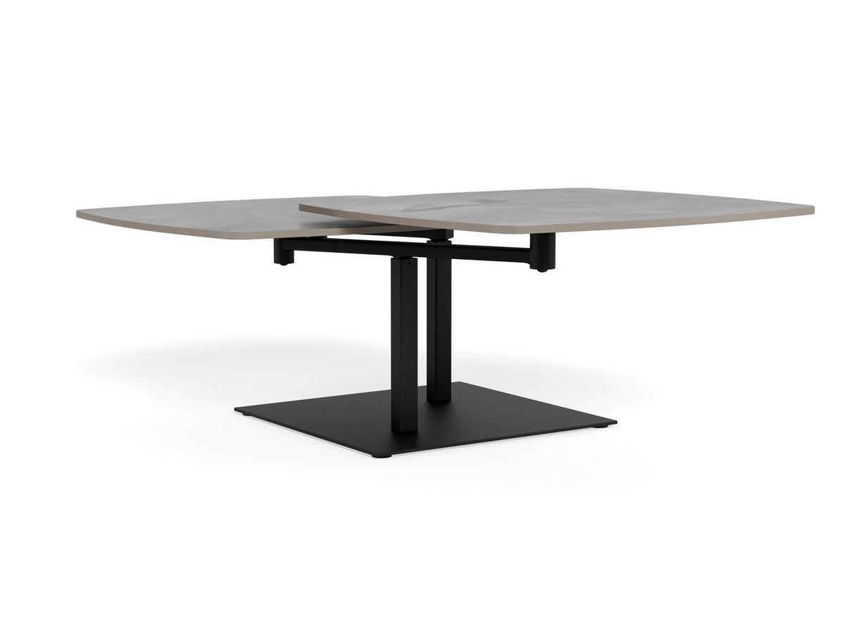 COUCHTISCH CARBALLO 122/70/40 cm rechteckig Grau, Schwarz  - Schwarz/Grau, Design, Keramik/Metall (122/70/40cm) - MID.YOU