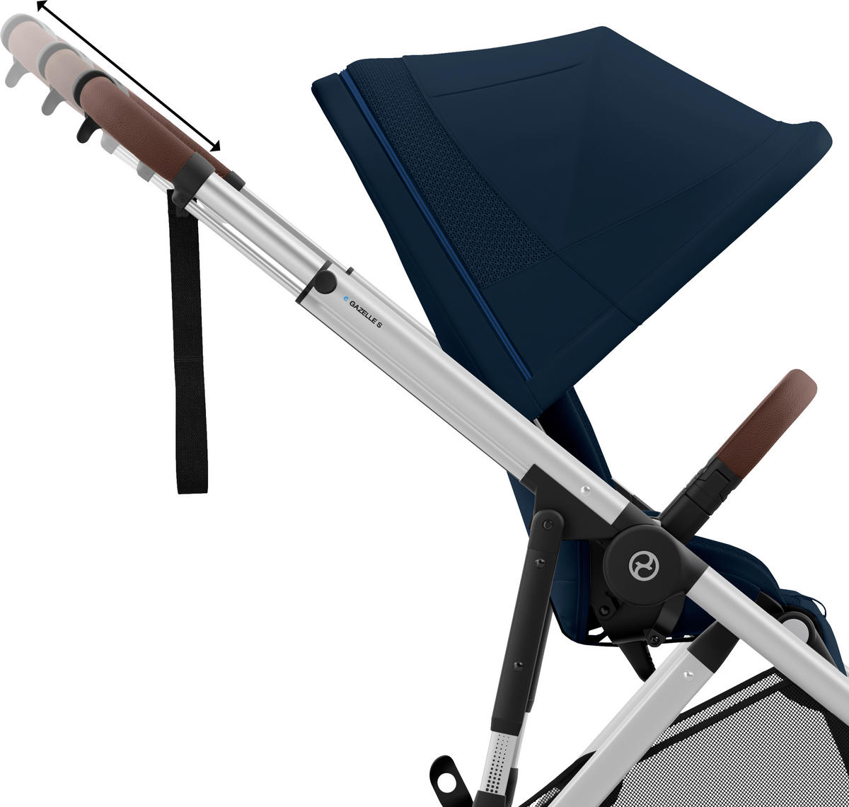 KINDERWAGEN EGAZELLE S  - Silberfarben, Basics, Kunststoff/Metall (94.5-107,5/66/100cm) - Cybex