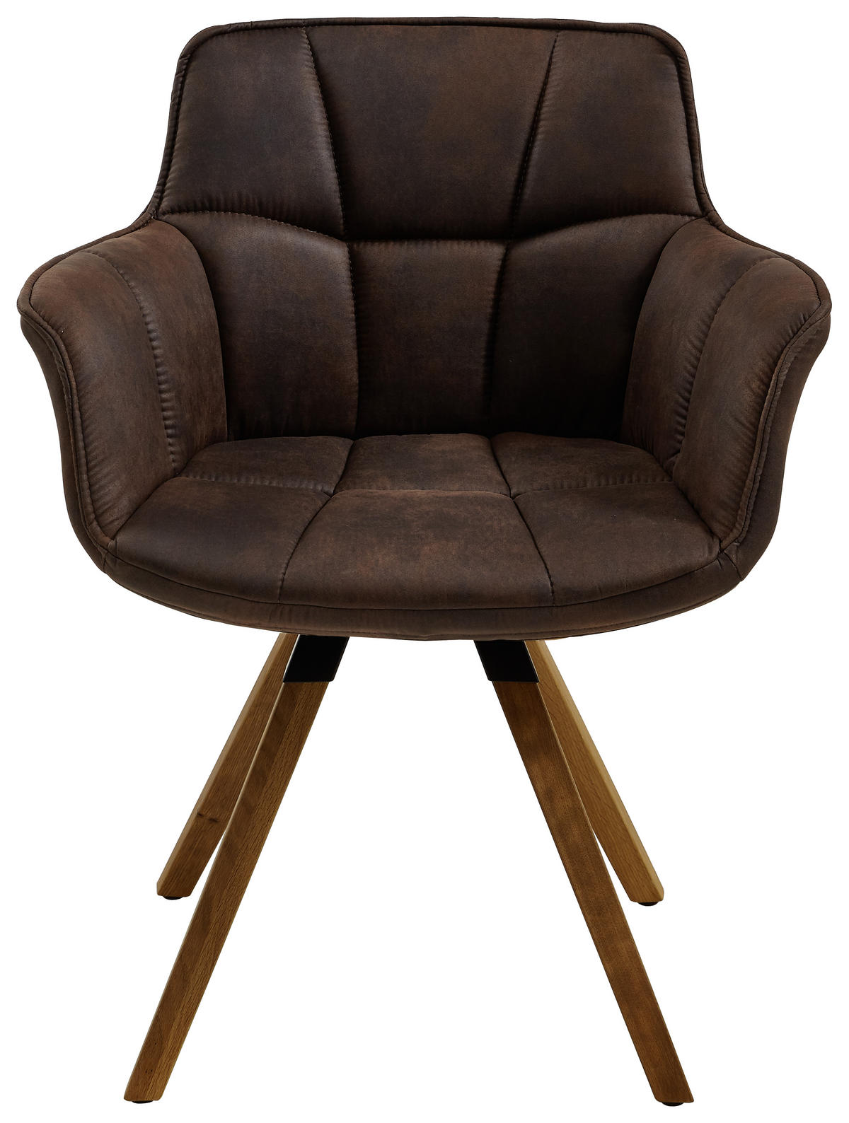ARMLEHNSTUHL  in Mikrofaser  - Eichefarben/Dunkelbraun, Design, Holz/Textil (67/85/60cm) - Musterring