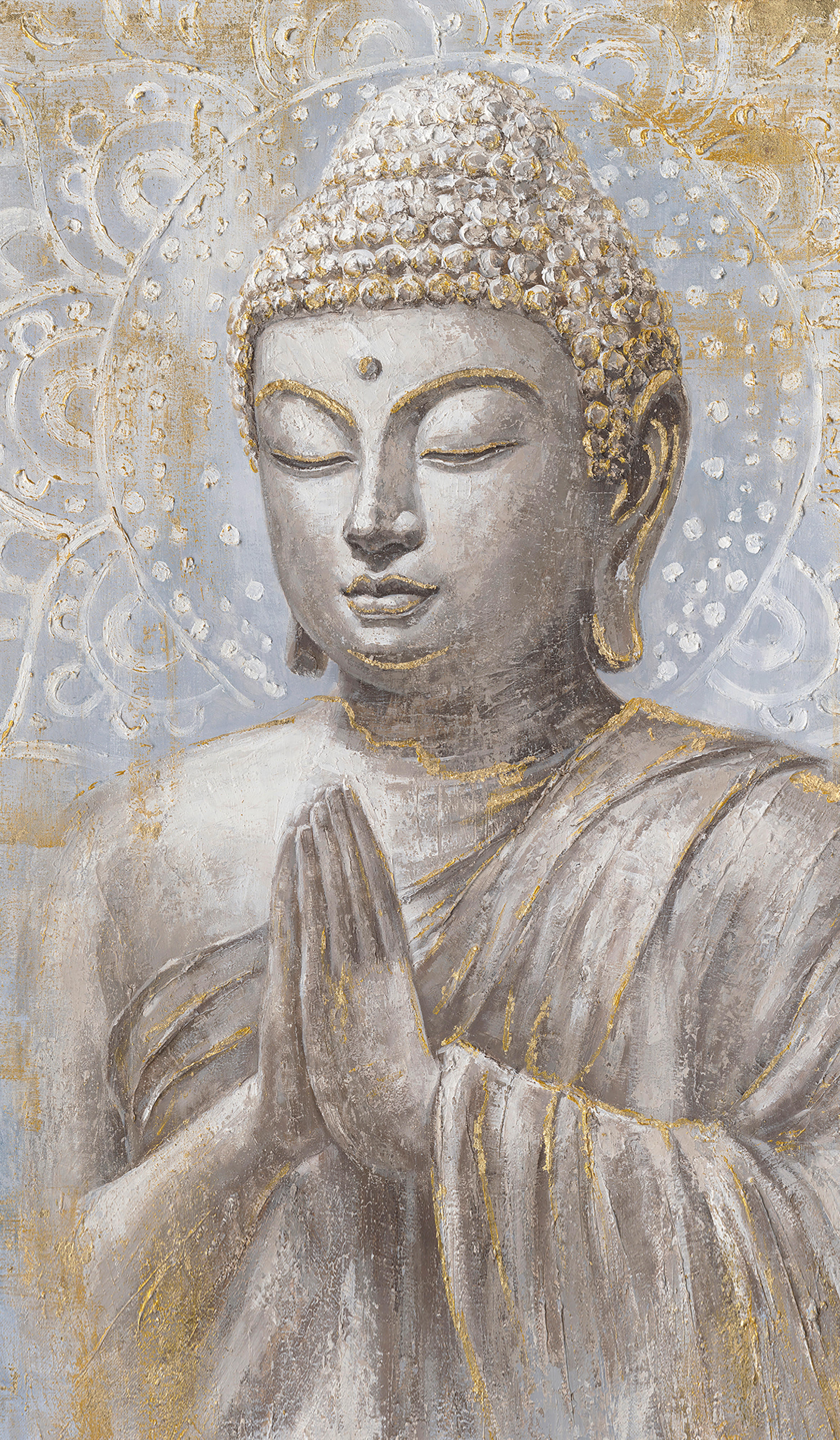 Monee OLEJOMAĽBA, Budha, 70/120 cm.