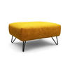 HOCKER in Textil Gelb  - Gelb/Schwarz, Design, Textil/Metall (90/70/46cm) - SENSOO