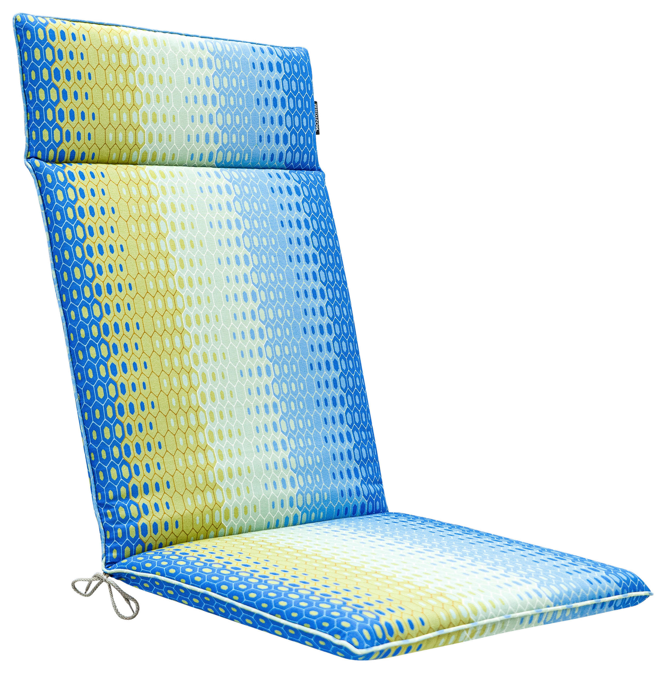SESSELAUFLAGE  - Blau/Gelb, Basics, Textil (50/5/120cm)